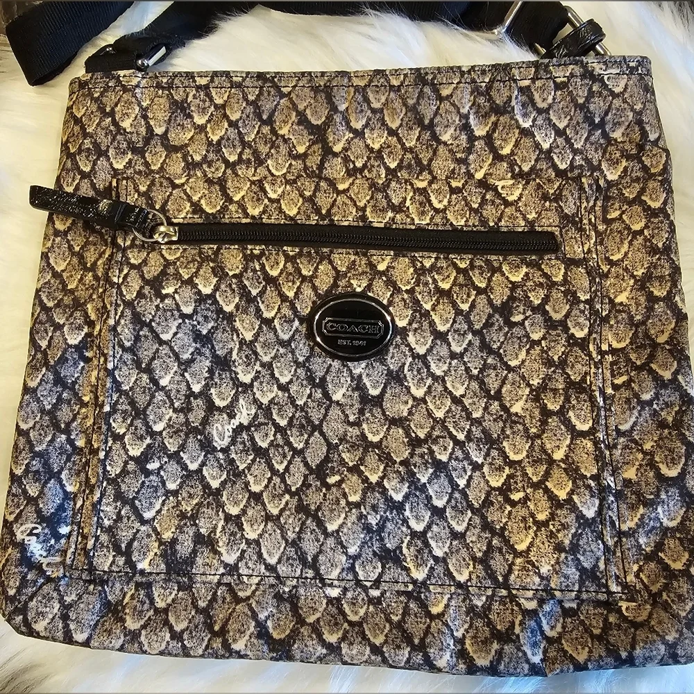 Coach Getaway Snakeskin Print File/Crossbody Bag